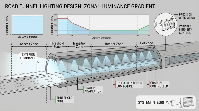 /uploads/image/2026/04/29/Diagram showing five tunnel lighting zones—access, threshold, transition, interior, and exit—designed to reduce the black hole effect.png Diagram showing five tunnel lighting zones—access, threshold, transition, interior, and exit—designed to reduce the black hole effect.png